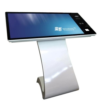 43 inch capacitive touch screen kiosk with scanner and printer