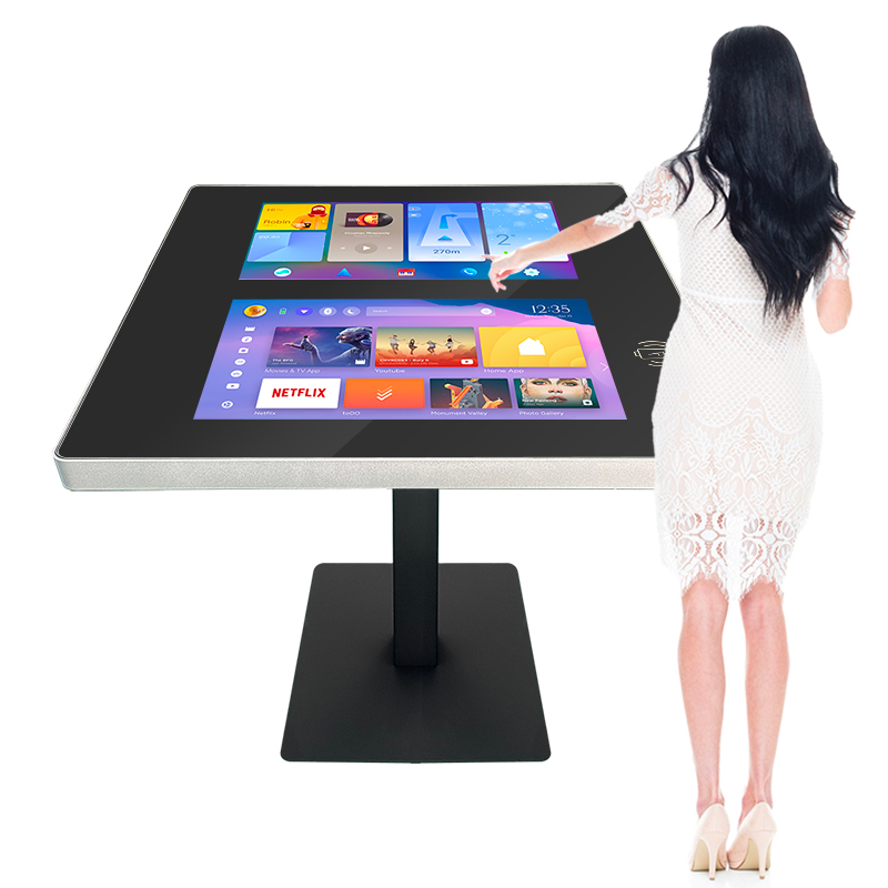 21.5 inch dual screen touch table with wireless charging