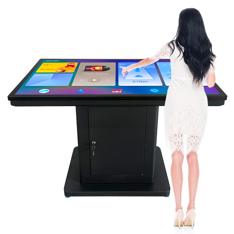 43 49 55 65 inch untra-narrow edge touch screen table with waterproof capacitve touch