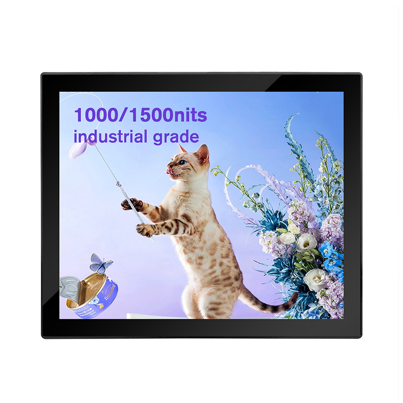 17 19 inch 1000 nits embedded industrial touch screen monitor with capacitive touch
