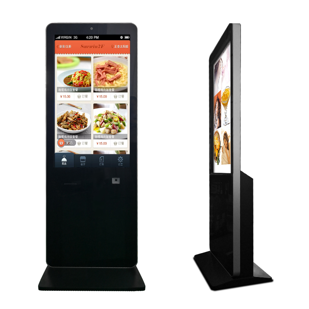 43 inch free standing digital signage display with NFC