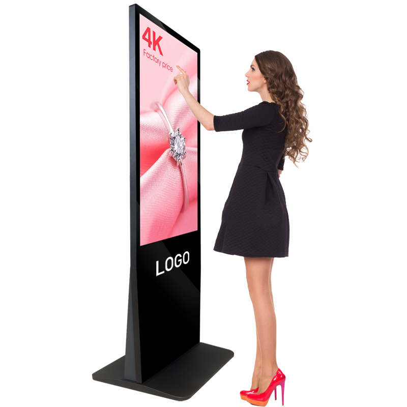 49 inch free standing digital signage display with camera